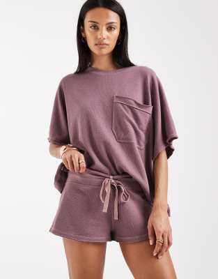 Free People Staycation Sleep Shorts In Purple
