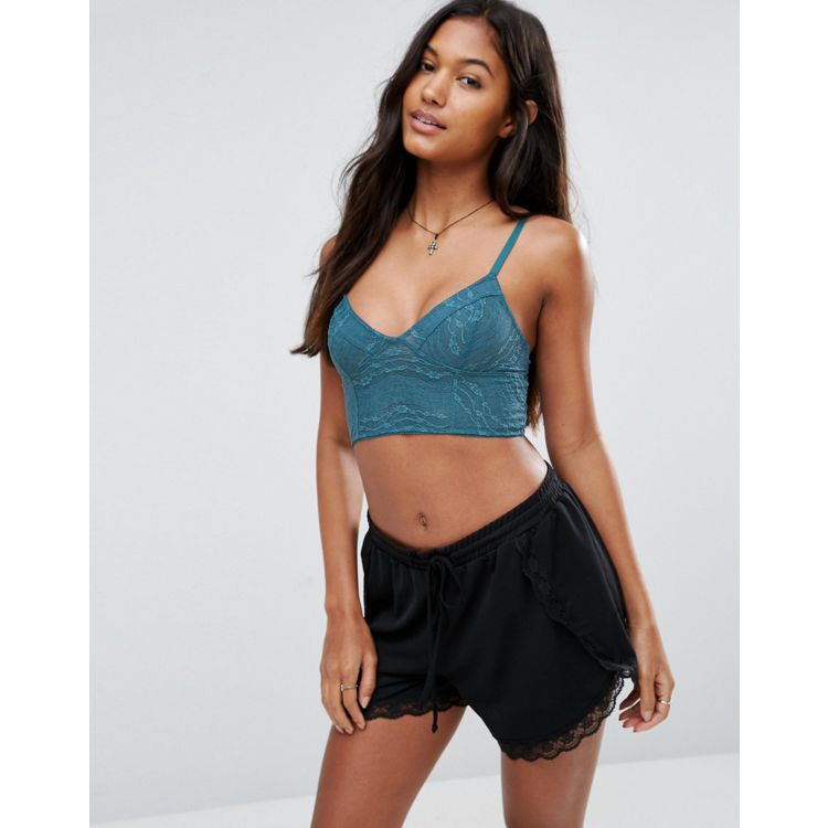 Free People Stretch Lace Crop Bra – Crown Forever