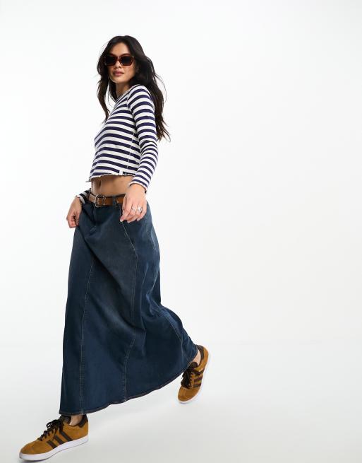 Free People striped long sleeve t-shirt in blue and white, 2 of 4