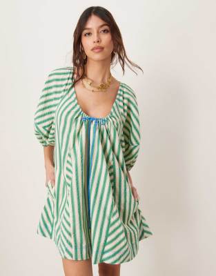 FREE PEOPLE STRIPED OVERSIZED ROMPER 