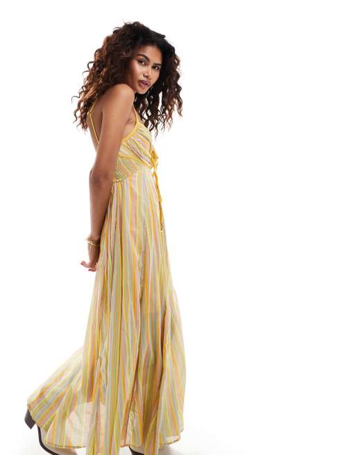 Free people striped maxi dress online