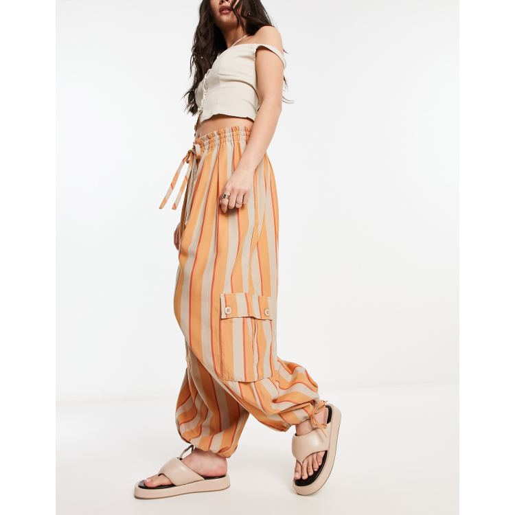 Free People extreme wide leg trousers in vintage tan