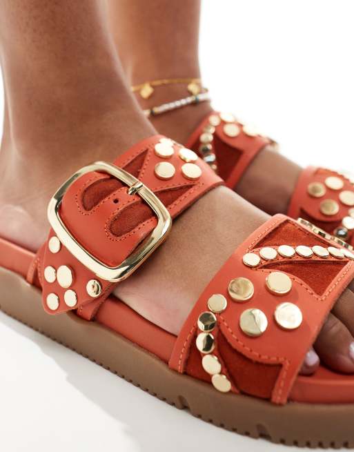 Free People Orange Moon offers Clog Sandals in Aurora Red EU 38