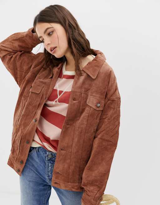 Free People Suede trucker jacket | ASOS