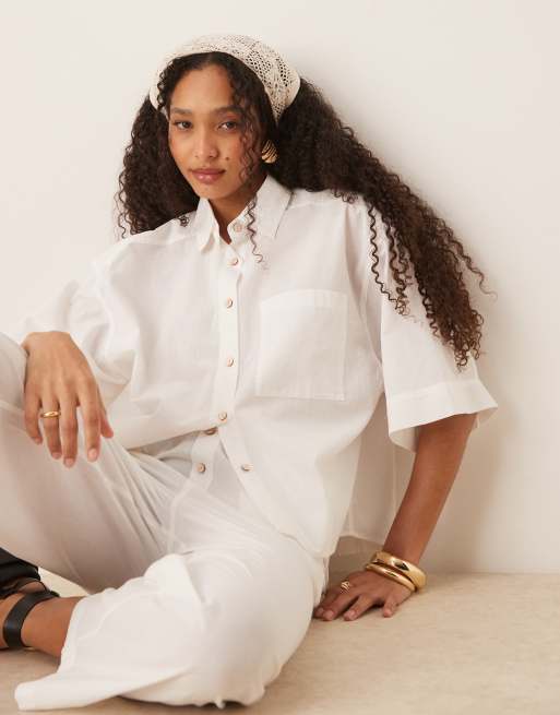 Free People summer sleeper pyjama set in optic white