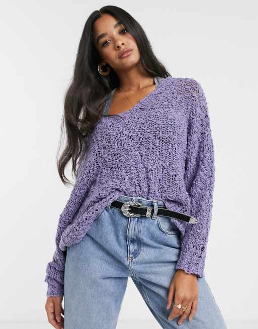 Free people sunday 2025 v neck sweater