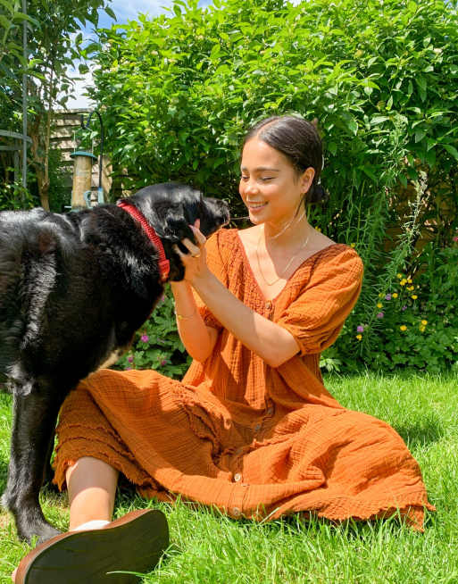 Free People Sunday Stroll Maxi Smock Dress In Vintage Wash Asos
