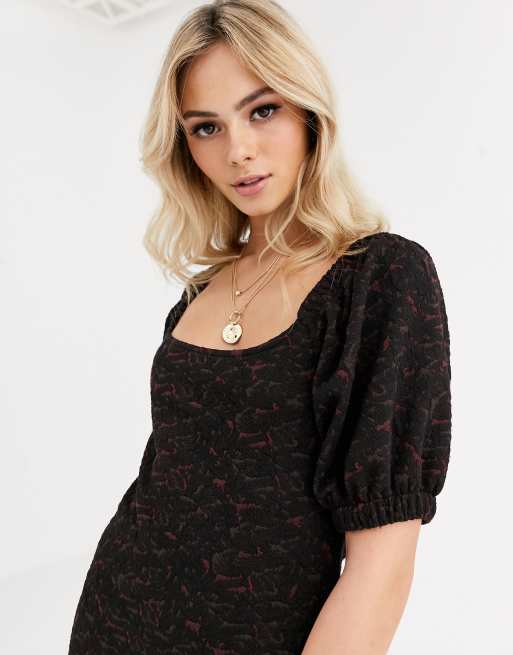 Free People sunset puff sleeve mini dress ASOS