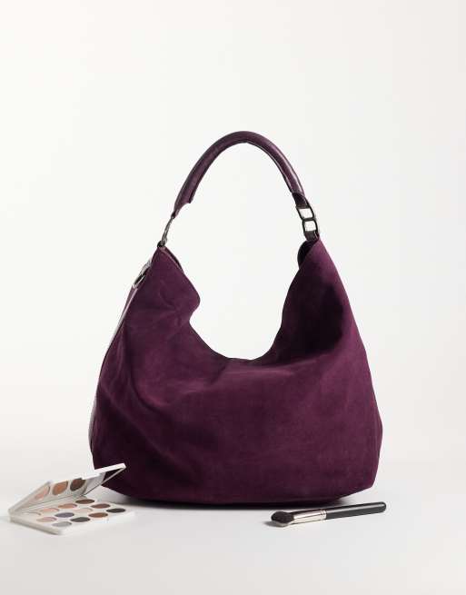 Free People Suzie slouchy mockaväska i Purple Fig, 2 av 4