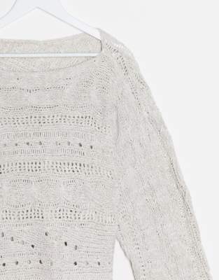 free people white sweater