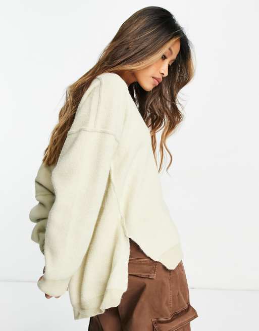 Free People – Sweather Weather – Vit tröja med v-ringning, 2 av 4