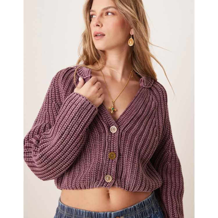Cardigan Free People En Lin Mélangé – Col Châle Tricot, Tailles XS Et S