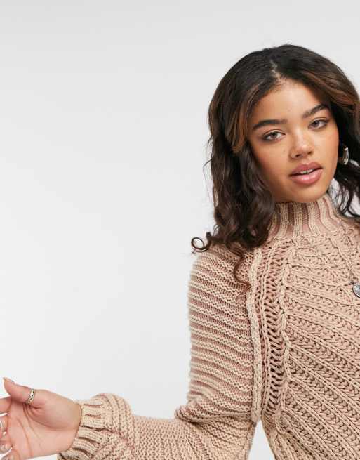 Free people outlet beige sweater