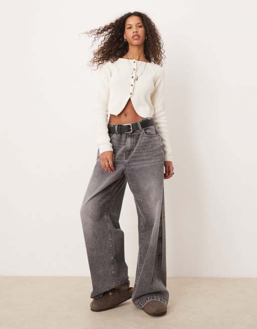 Tシャツ・カットソー Shrunken Cardigan Free People Sydney shrunken cardigan in optic white | ASOS