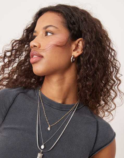 Free People - T-shirt corta color nero slavato a coste con maniche raglan - view 1