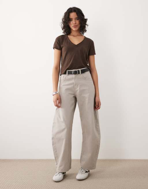 Free People - Take 2 - T-shirt a maniche corte con scollo a V marrone espresso doppio, 2 di 4
