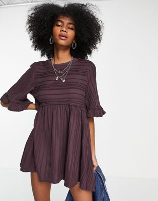 Free People Take A Spin lace detail tunic dress in black