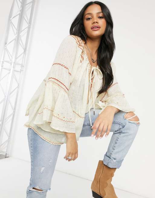 talia embroidered blouse