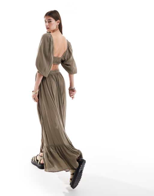 free people cut out maxi dress NWT Free People Cabaret Printed Cutout Maxi Dress Dark Combo xs $168