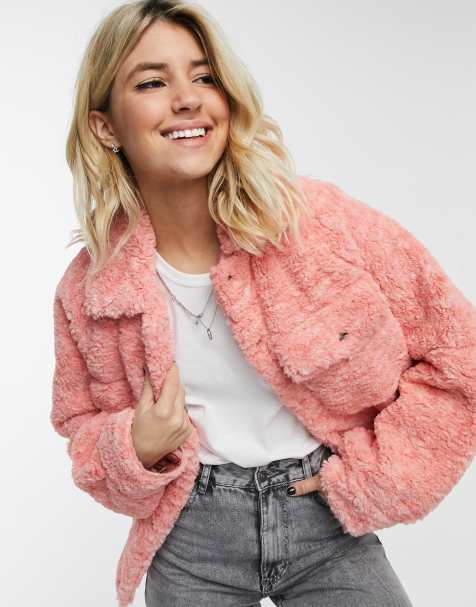 Free People Teddy swing jacket in pink - view 1