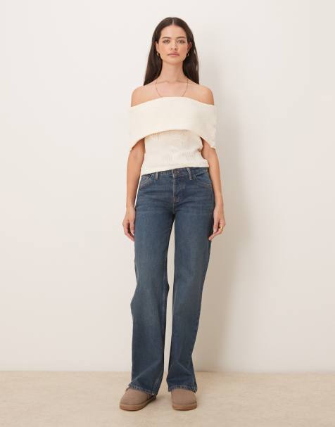Free People tenessee low rise boyfriend jeans in outlaw blue