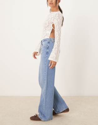 Free People Tenessee Low Rise Boyfriend Jeans In Blue