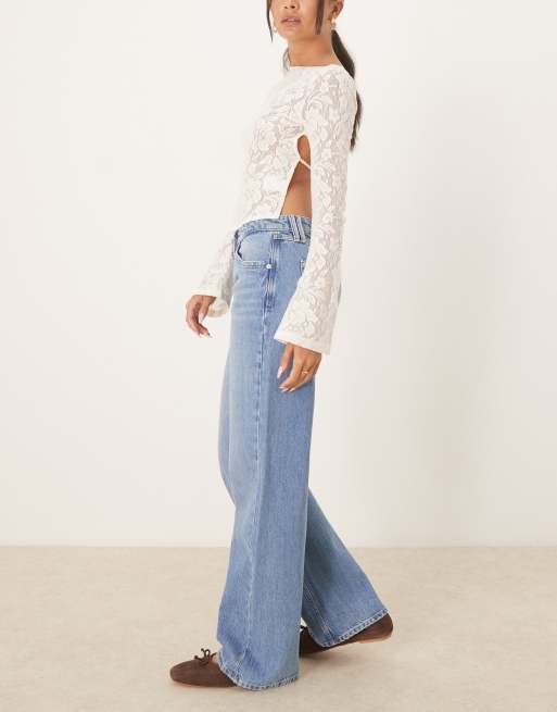 Free People tenessee low rise boyfriend jeans in light wash blue, 2 of 5