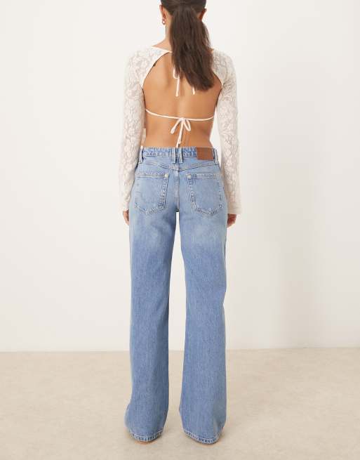 Free People tenessee low rise boyfriend jeans in light wash blue, 3 of 5