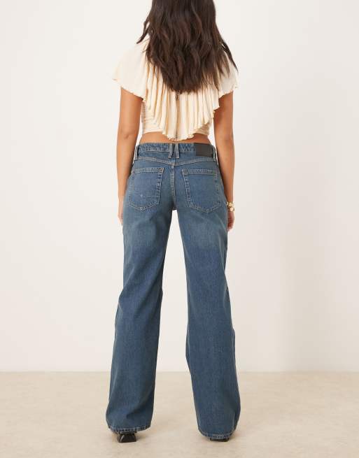 Free People tenessee low rise boyfriend jeans in mid-wash blue, 3 of 5