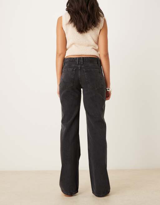 Free People tenessee low rise boyfriend jeans in washed black ASOS
