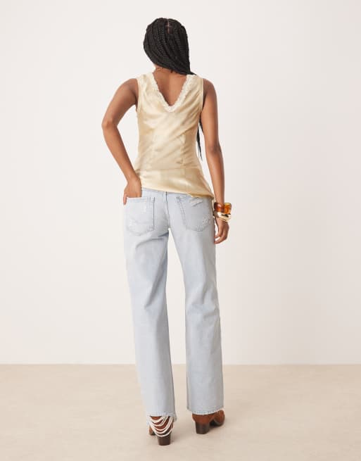 Free People - Tennessee - Jeans met lage taille in indigo ruin, 2 van 5