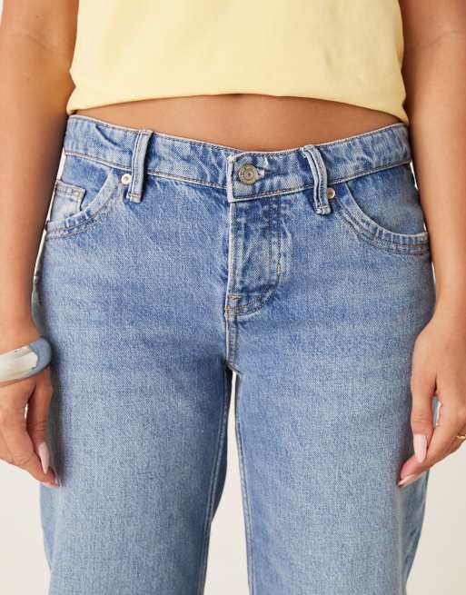 Free People Tennessee low rise boyfriend jeans in cowboy blue | ASOS