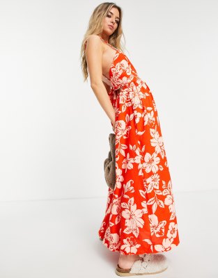 free people coral dress