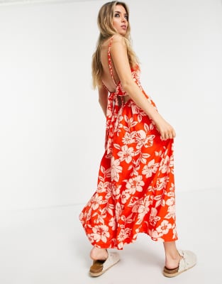 free people coral dress