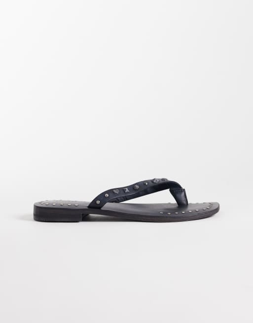 Free People tide flip flop in black, 2 of 4