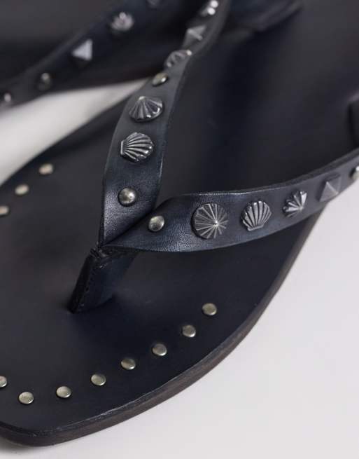 Free People tide flip flop in black, 3 of 4