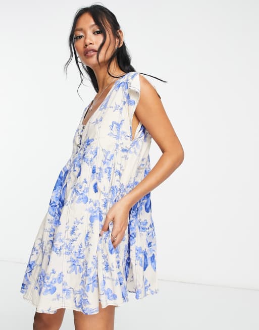 Free people shop blue floral dress