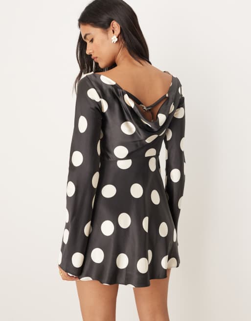 Free People – Tigre – Czarna sukienka mini ze wzorem, 2 z 4