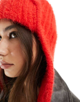 Free People Red, White & Black Plaid Fuzzy Cap Crossroads Mixed Plaid Baseball Hat | Free People main image 3