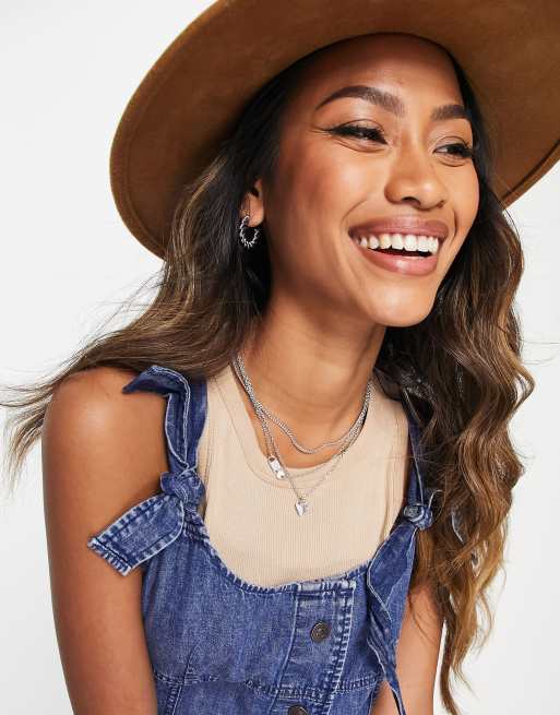 Free people best sale denim overall dress