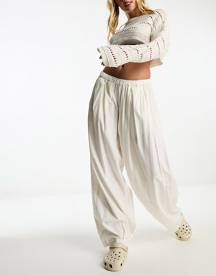 Free People To The Sky patachute trouser in cream