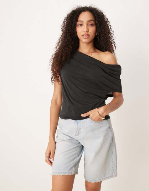 Free People - Top in maglia nero con spalle scoperte - view 1