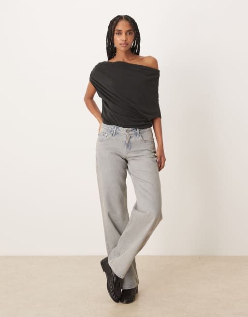 Free People - Top in maglia nero con spalle scoperte, 3 di 4