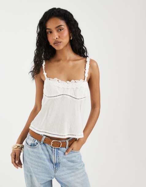 Free People top senza maniche Little Love color avorio - view 1