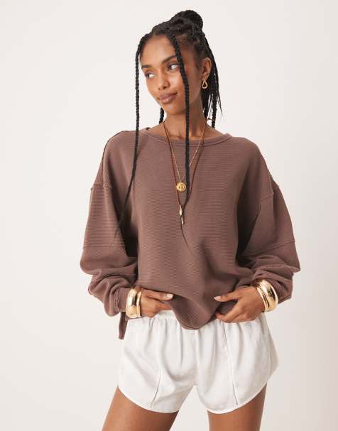 Free People total eclipse tee in french chocolate - view 1