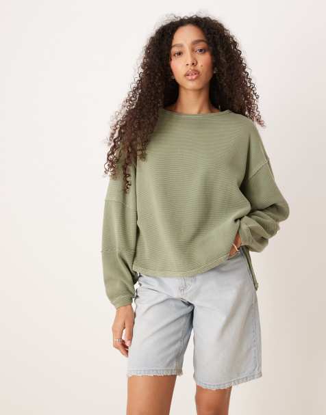 Free People total eclipse tee in oil green - view 1
