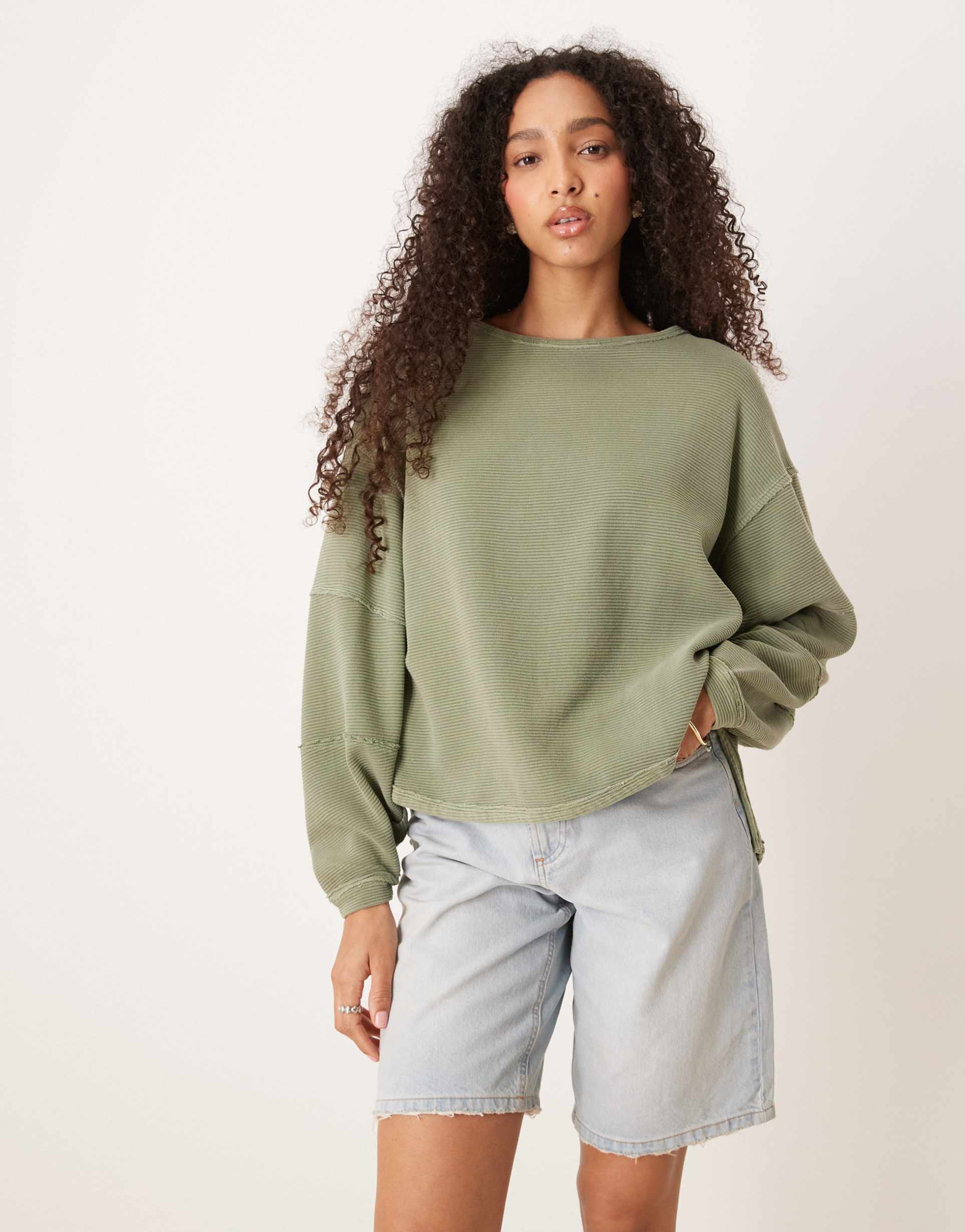 free people total eclipse tee in oil green