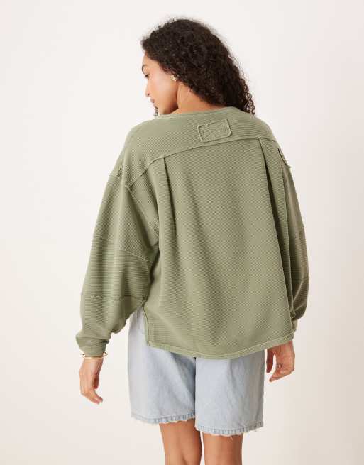 Free People total eclipse tee in oil green, 3 of 4