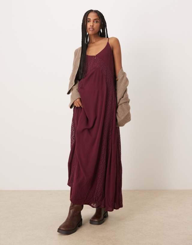 in the flowers maxi dress free people trail of maroon +5