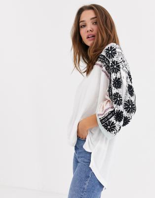 embroidered top asos